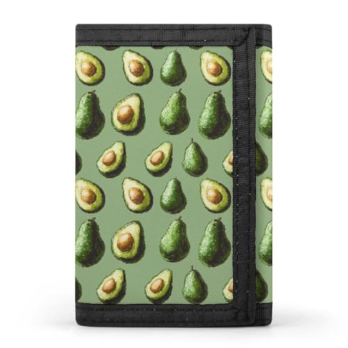 Cute Avocado 1 Print Wallet for Men, 8 Credit Card Holder Slim Minimalist Front Pocket Small Mens Bifold Wallets