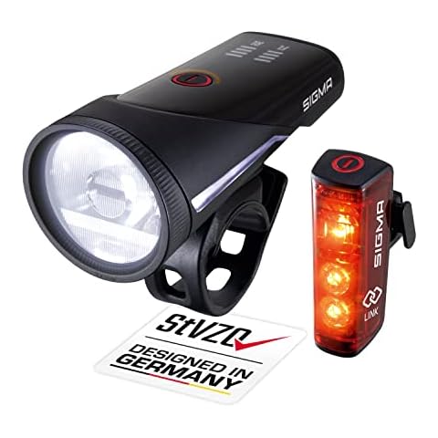 SIGMA SPORT - AURA 100 / BLAZE LINK Set | Fahrradbeleuchtung vorne und hinten | Akkubetriebenes, StVZO zugelassenes Fahrrad Frontlicht und Rücklicht mit innovativer Kopplungsfunktion Cover