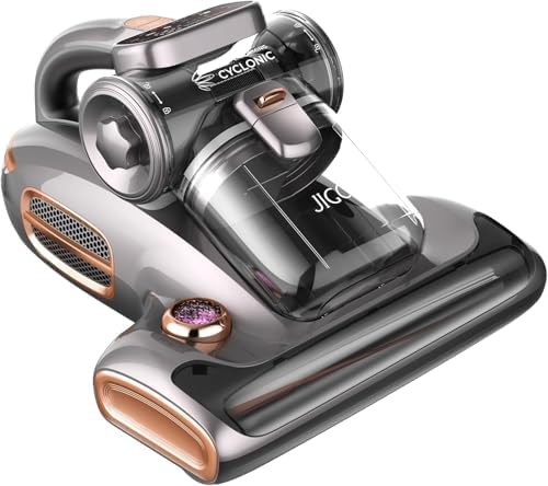 JIGOO T600 Bed Vacuum Cleaner with UV-C Light, 15Kpa Suction