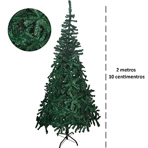 Arvore de Natal Pinheiro Decoraçao Natalina Enfeite Casa Festa 2 Metros e 10 Centimetros 800 Galhos
