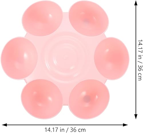 Miniatura 4 de POPETPOP Cuenco de comida para gatos con 6 tazones  Comedero para mascotas para gatitos cachorros, platos para múltiples gatos, comedero múltiple