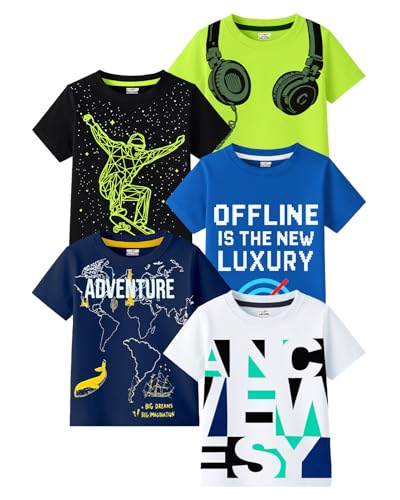 Image of Kuchipoo Boys Half Sleeves Regular Fit Cotton T-Shirt