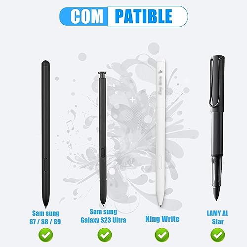 No Worn Out Titanium Alloy Fine Point Replacement Pencil Nibs Compatible with King Write Samsung Tab S7,S8,S9 Pen Stylus, Accurate Control Pencil Tips fits for King Write EMR Pen,2 Pcs