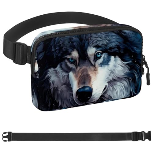 Cangurera para hombre y mujer Wolf riñonera deportiva multicolor de 23cm