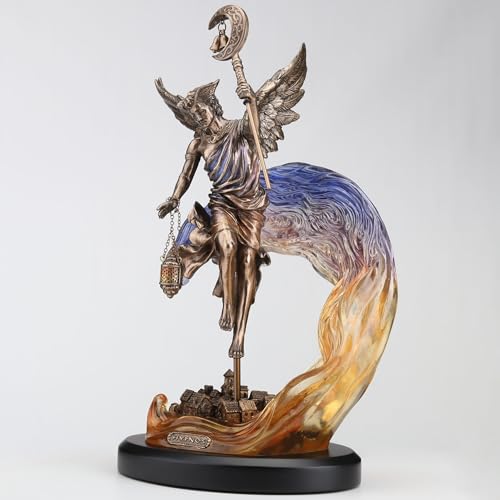 Escultura Hypnos Dios Griego del Sueño 33.3 cm Bronce Resina miniatura 6