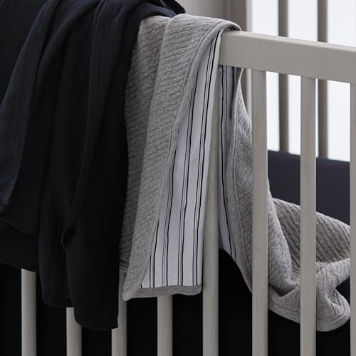 Image of HonestBaby Unisex-Baby Classics Fitted Crib Sheets Set Standard Mattress, 100% Organic Cotton Baby Boys, Girls, Neutral, 1 Pack - Pattern Play Light Blue, One Size