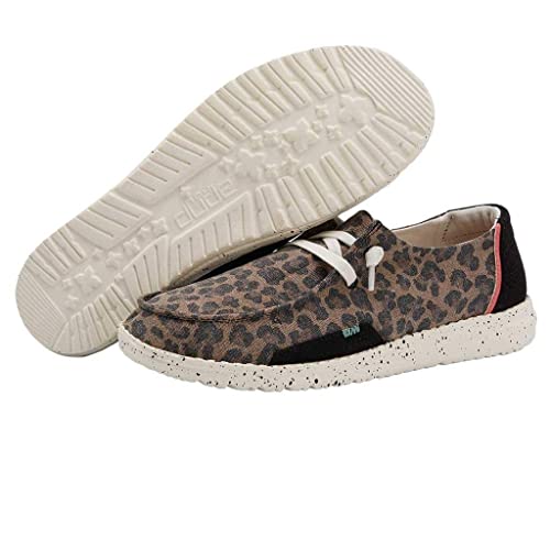 HEYDUDE HEYDUDE Women's Wendy Linen | Womens Shoes | Womens Lace Up Loafers | Comfortable & Light-Weight
