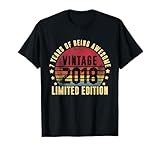 Vintage 2018 Edición Limitada Divertido 7 Años 7º Cumpleaños Camiseta