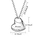 Gisunye Cremation Urn Necklace for Ashes Urn Jewelry. Forever in My Heart Carved Stainless Steel Keepsake Waterproof Memorial Pendant for mom & dad with Filling Kit