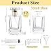 Worldity 12 Pack Refillable Glass Perfume Bottles - Premium Square Gold Atomizer Spray Bottles, Leak-Proof Portable Empty Perfume Containers for Travel, Purse, Gym & Home Office Use
