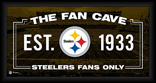 Pittsburgh Steelers Framed 10" x 20" Fan Cave Collage - NFL Team Plaques and Collages