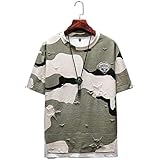 Dieses schlanke baumwoll-T-shirt hat einen gerippten rundhalsausschnitt, der schweiß absorbiert und für den alltag geeignet ist. Es ist daher ideal für den individuellen gebrauch.