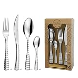 PRADEL ESSENTIEL   Ménagère 24 couverts de table pour 6 personnes   Capsule   Acier inoxydable 18/0, Finition Standard   Inox