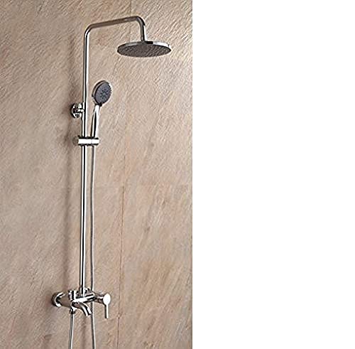 Mélangeur de salle de bain avec jet cascade et ensemble de douche à effet pluie ajustable