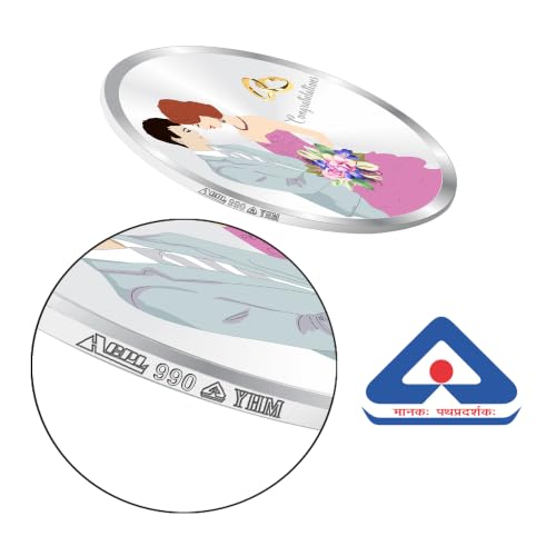 Image of ACPL Precious Moments 999 Pure Silver Coin Newly Married Couple 10 gm 20 gm 50gm