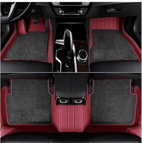Image of MINANSH 9D Car Floor Mats Compatible with Mercedes EQE, Cherry