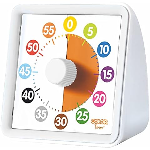 Color Visual Timer for Kids, Preschoolers & Toddlers - Silent Classroom and Home 60-Minute Countdown Clock, Time Management Tool Cover