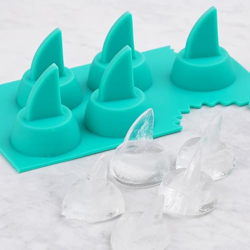Molde de silicona para cubos de hielo con aletas de tiburón miniatura 4