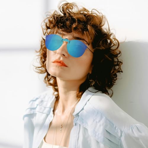 Clip On Sunglasses - Flip up Polarised Sunglasses Clip Over Prescription Driving Glasses for Women Men2