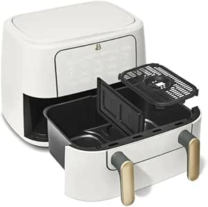 Amazon.com: Beautiful Air Fryer Oven 9 Qt with Dual Cooking Zones, 1700 ...