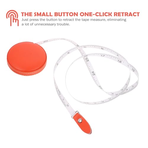 Cinta métrica retráctil Luxshiny naranja flexible miniatura 7