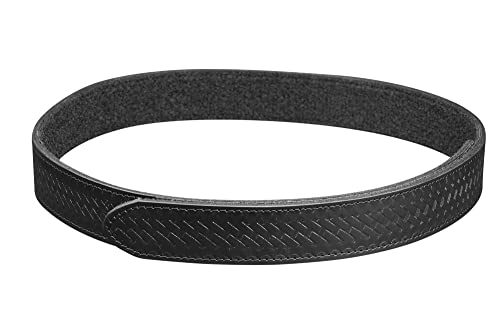 Perfect Fit Mechanics Belt Hook and Loop No Scratch Buckleless Law Enforcement Inner Belt 1.5 Inch Wide Black Leather3