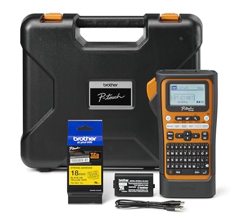 Brother PTE310BTVP. Rotuladora electrónica Profesional con conexión PC y WiFi para electricistas e instaladores. Corte de Cinta automático.Teclado QWERTY y Adaptador CA