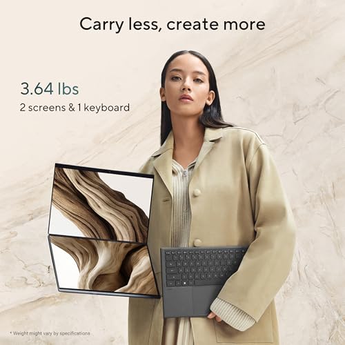 Image of ASUS Zenbook Duo Laptop (2026), Dual 14 inch OLED 3K 144Hz Touch Display, Intel Core Ultra 9 Processor 386H, Intel Graphics, 32GB RAM, 1TB SSD, Sleeve and Stylus Included, WiFi 7, Windows 11, Moher Gray