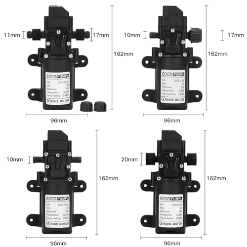 Bomba de agua de diafragma 12V y 70W con interruptor automático de flujo 3