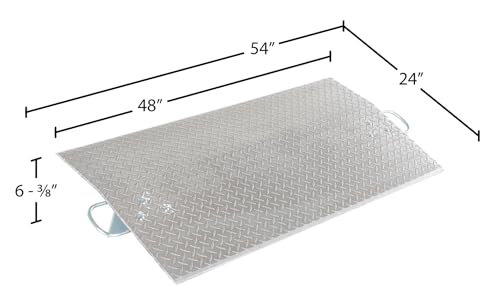 vestil e-4824 aluminum economizer dock plate usable 48 in x 24 in 38 in plate thickness 5200 lb capacity