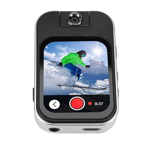 Annadue MP3 Player mit Bluetooth, 2,02 Zoll HD Touchscreen, Tragbarer Musik Player, Video Sprachrekorder mit 180 Grad Drehbarem Objektiv für Laufen, Radfahren