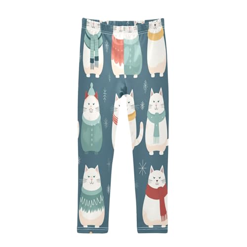 Toddler Girls Leggings Printed Yoga Pants Leggings Scarf Cat for Kids