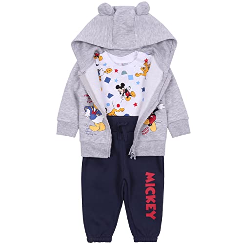 Disney Mickey Mouse Bébé Nouveau-né Gris Marine Ensemble De Survêtement 2-3 Ans