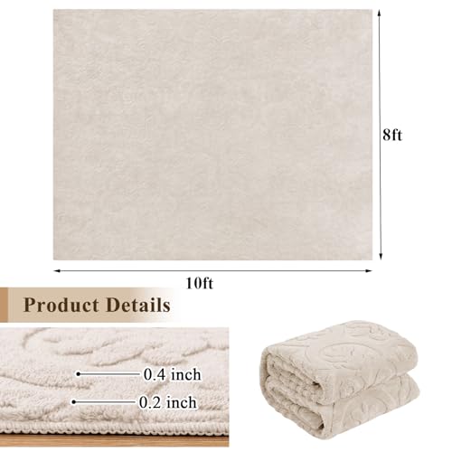 Tapete decorativo U'Artlines beige 8x10 pies lavable miniatura 2