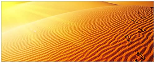 Wallario selbstklebendes Poster - Fußspuren im Sand - Sanddüne in der Wüste, Aufkleber in Premiumqualität, Klebefolie Größe: 80 x 200 cm XXL-Poster Wallario selbstklebendes Poster - Fußspuren im Sand - Sanddüne in der Wüste, Aufkleber in Premiumqualität, Klebefolie Größe: 80 x 200 cm XXL-Poster