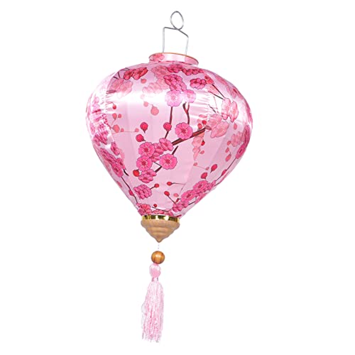 OFFSCH Blumenmuster Laterne Outdoor 30cm Satin Hängelaterne Garten...