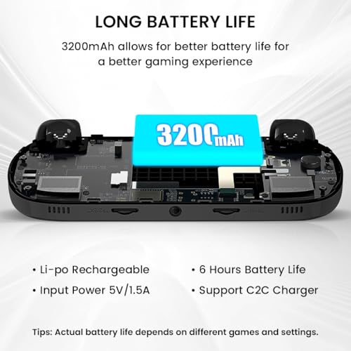 Image of TECPHILE ANBER-nic RG40XX H Handheld Game Console for Boys 7-14, 4.0'' IPS Screen, 64GB Preloaded Retro Games, 3200mAh Battery, Dual TF Expansion, 30+ Emulators, WiFi, Bluetooth, TV-Out, RGB