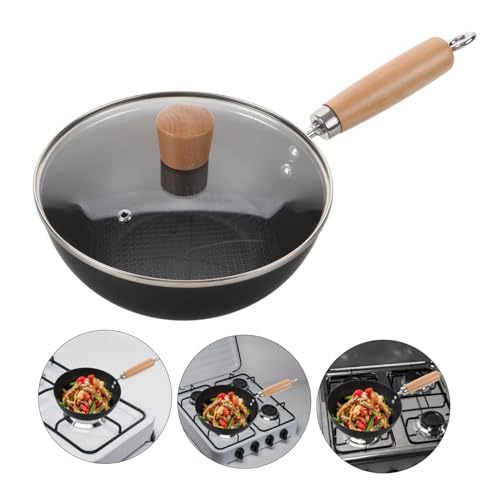 Wok tradicional pequeño Alipis antiadherente compatible cocina miniatura 3