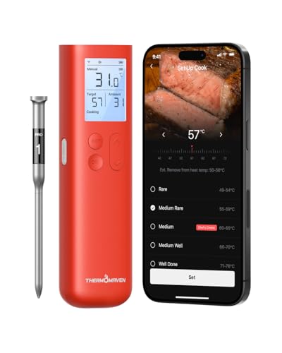 Termómetro de carne inalámbrico ThermoMaven G1 para evitar asados secos