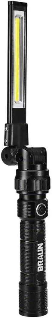 Braun 500 Lumen LED Rechargeable Magnetic Handheld Foldable Slim Bar Work Light with Free Jibs&Edge Pen