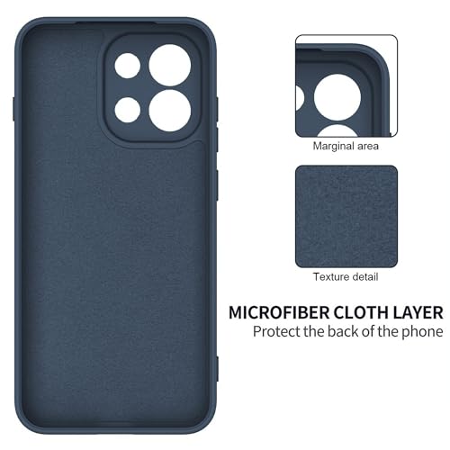 Image of FIRST MART Matte Silicone Back Cover for OnePlus 13s - Blue