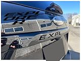 LimitlessParts Tailgate Inserts Letters fit 2016-2019 for-d Explorer Models, 3D Raised & Strong Adhesive Abs Plastic Rear Emblems Decals Letters, NOT Thin Decals - Gloss Black