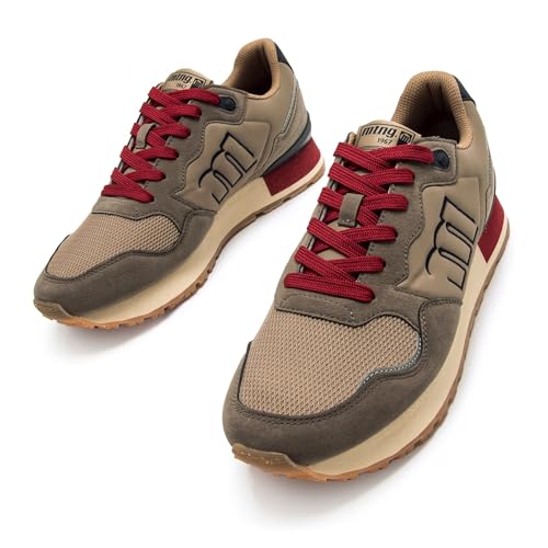Mtng Para Hombre. 84427 Zapatillas Joggo Classic Beige (41), Tela, Plano, Cordones, Casual - 4