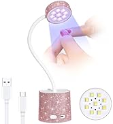 CHRISTINE SHELLY UV LED Nail Lamp, Mini UV Light for Gel Nails Polish, Rechargeable LED Flash Cur...