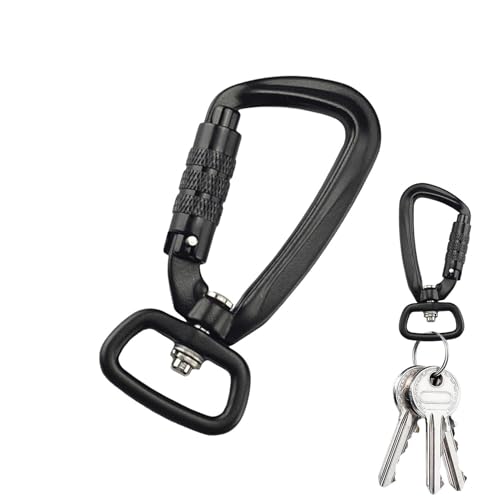 Yidueace Mosquetón para Llavero,Resistente al Desgaste, Gancho de Resorte para Llavero | Clip de Aluminio para Llaves,para Acampada, Sujetar Botella de Agua, Mochila,