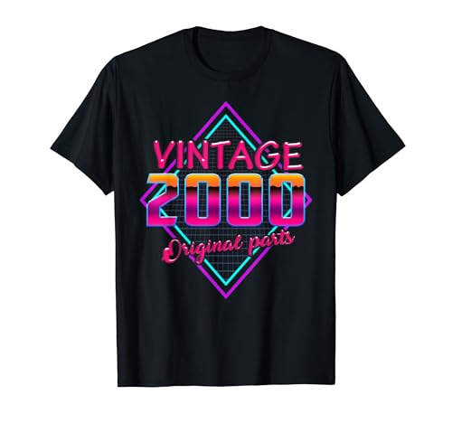 Vintage 2000 Original Parts 24 Years Old 24th Birthday T-Shirt