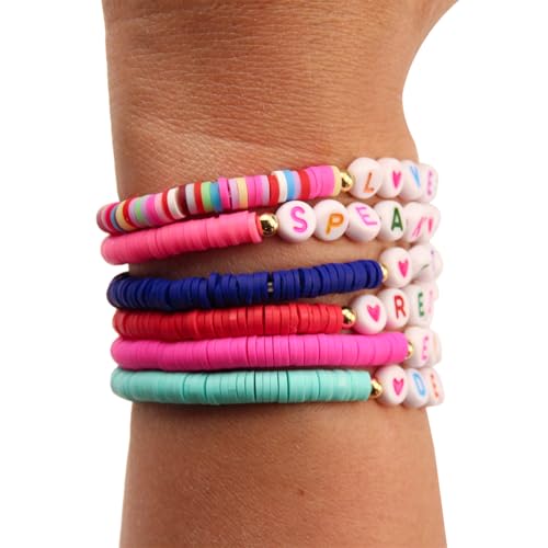 Yeshan Friendship Bracelets, Inspired Letter Album Bracelets Set, Colorful Stretchy Preppy Bracelets, Singer Music Lovers Fans Concert Merch Gifts for Women4