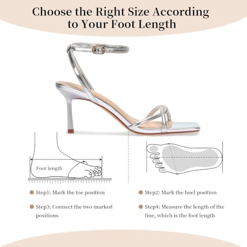 Image of Womens Sandals Strappy Kitten Heels for Women Square Open Toe Strappy Heels Comfortable Heels for Party, Wedding and Daily Wearing,
