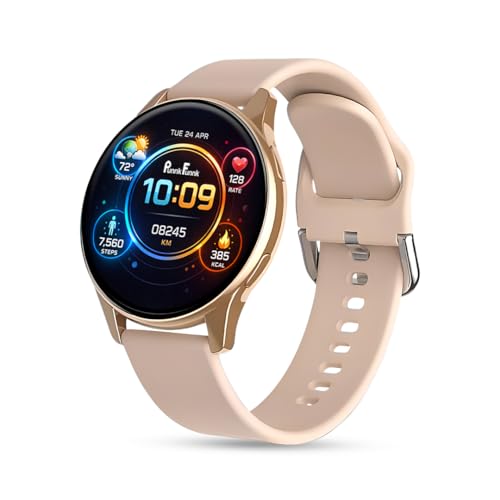 Image of PunnkFunnk Active 5 Smart Watch with 1.3 inch AMOLED HD Display | Bluetooth Calling, AI Voice Assistant, 100+ Sports Modes, Heart Rate & SPO₂ Tracking, IP68 Waterproof for Men & Women- (Pink)