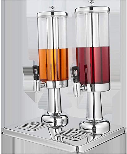CukUJH Beer Dispenser, Beverage Dispenser, Double Bowl Juice Vending Machine, 6L Beverage, Orange Juice Dispenser